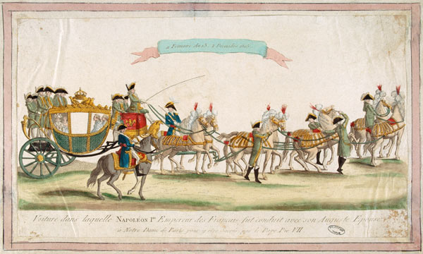 Kroenung Napoleons 1804 Kutsche/Kupferst. from 