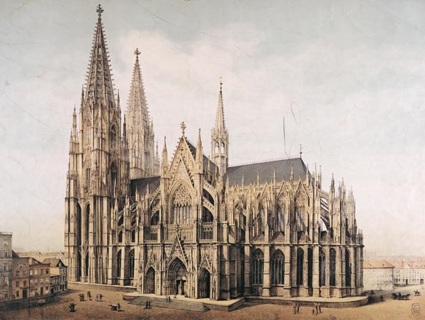 Kölner Dom, Schulwandbild um 1890 from 