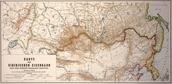 Karte Sibirische Eisenbahn 1898 from 