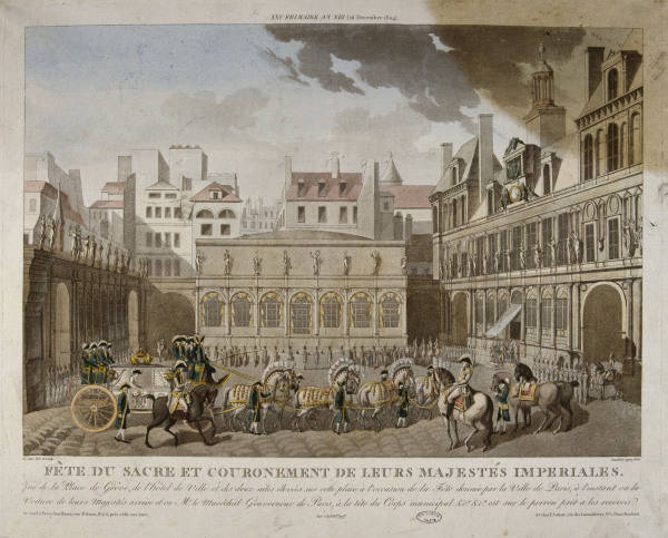 Kroenung 1804/Fest der Stadt Paris/Aquat. from 