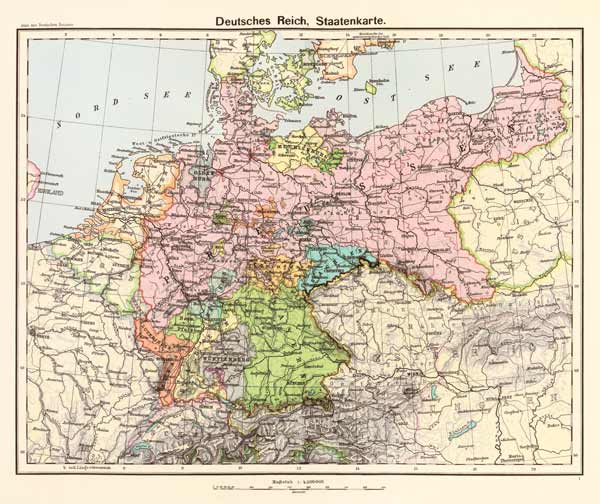 Landkarte des Deutschen Reiches 1902 from 