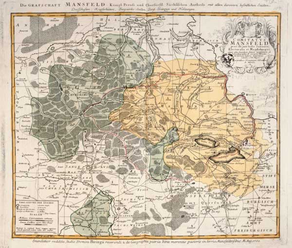 Landkarte Grafschaft Mansfeld 1750 from 