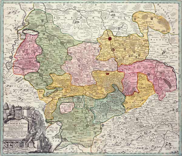 Landkarte Herzogtum Braunschweig 1710 from 