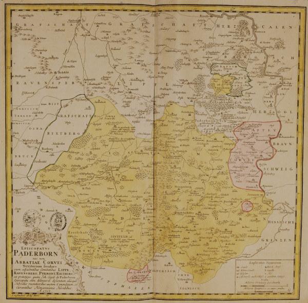 Landkarte Bistum Paderborn 1759 from 