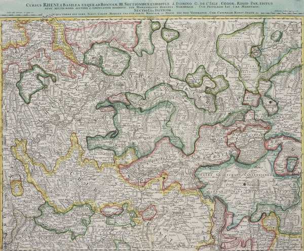 Landkarte der Rheinlande um 1720 from 