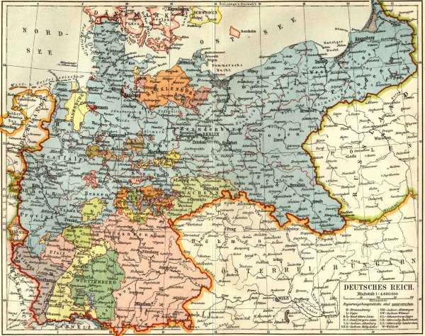 Landkarte des Deutschen Reiches 1903 from 