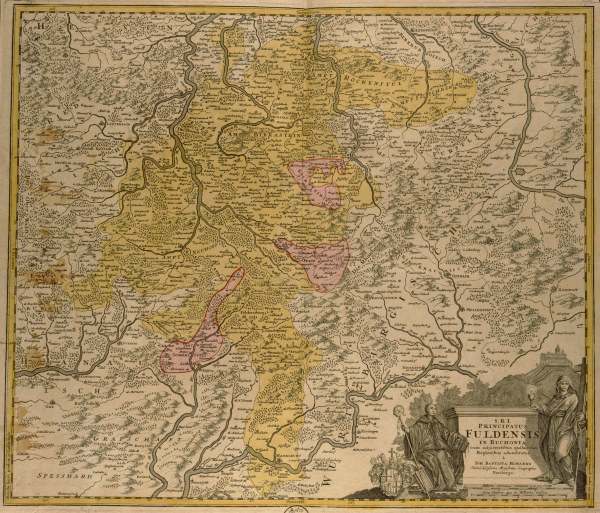 Landkarte Fürstbistum Fulda um 1700 from 