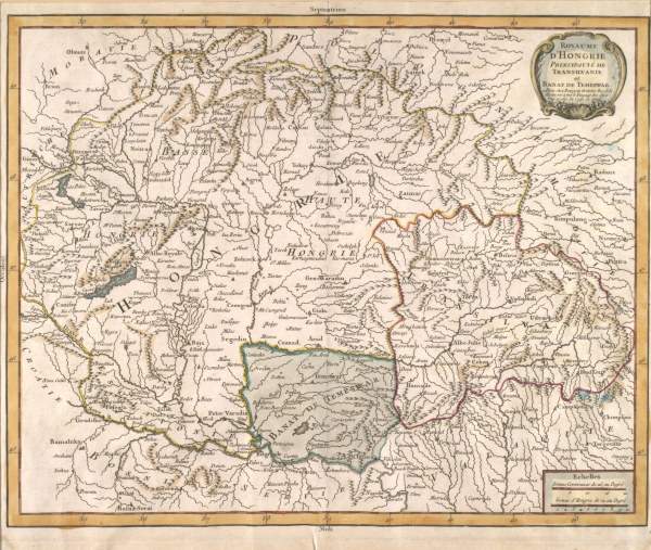 Landkarte Ungarn, Siebenbgen from 