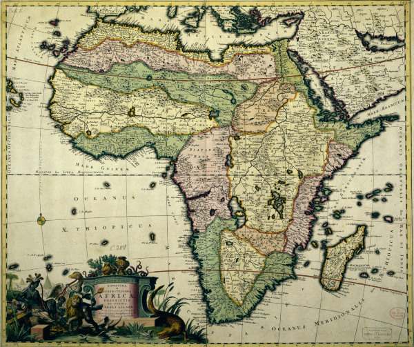 Landkarte von Afrika von Allard um 1700 from 