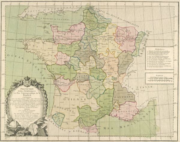 Map of France 1775 from 