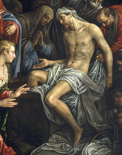 L.Bassano, Auferweckung Lazarus, Ausschn from 