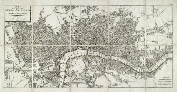 London, Stadtplan 1802 from 