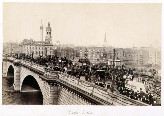 London Bridge, c.1880 (sepia photo) from 