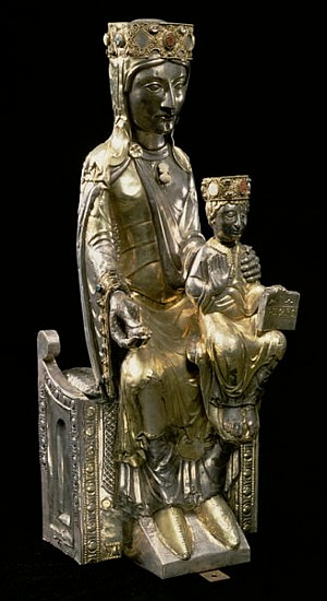 Madonna and Child Enthroned, statuette, French, 12th century (silver and gold) from 