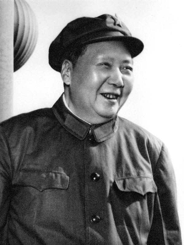 Mao Tse Toung chinese President here during review of army of The Great Proletarian Cultural Revolut from 