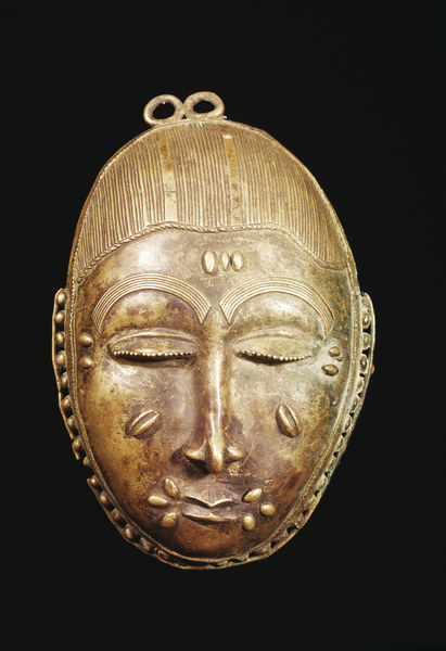 Maske, Baule, Elfenbeinkueste / Bronze from 