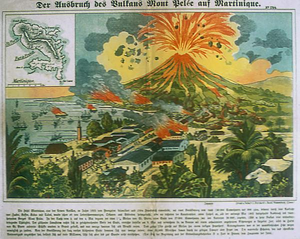 Montagne Pelée, Vulkanausbruch 1902 from 