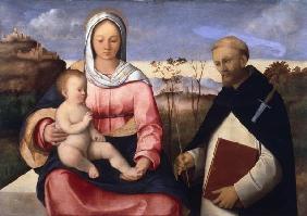 Maria mit Kind u.Petrus Martyr / Gem.