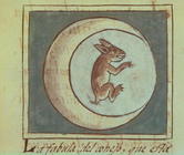 Ms 219 f.223v The rabbit in the moon from a history of the Aztecs and the conquest of Mexico, Spanis