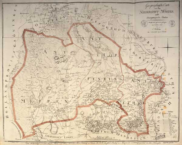 Niedersachsen, Landkarte von 1796 from 