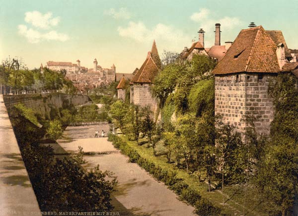 Nürnberg,Stadtmauer u. Burg from 