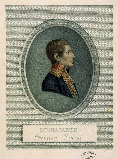 Napoleon Bonaparte / Punktierstich 1799 from 
