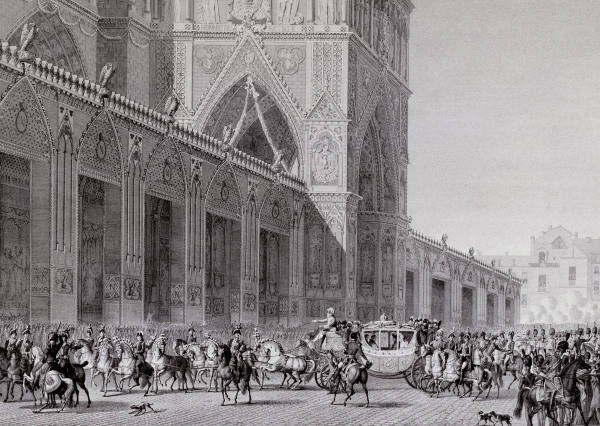 Napoleon, Kroenung 1804, vor Notre-Dame from 