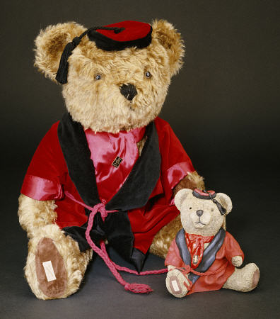 Noel'', A Curly Brown Mohair Teddy Bear Wearing A Red And Black Smoking Jacket By Dean''s Rag Book C from 