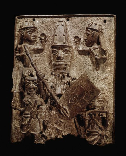 Oba mit Gefolge, Benin, Nigeria / Bronze from 