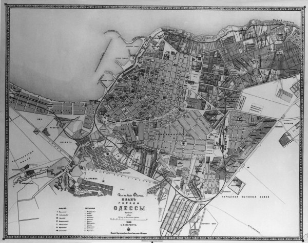 Odessa, Stadtplan from 