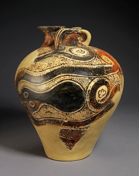 Pottery Jar with Octopus Design, Knossos, Crete, Late Minoan period II, c.1450-1400 BC (painted eart from 
