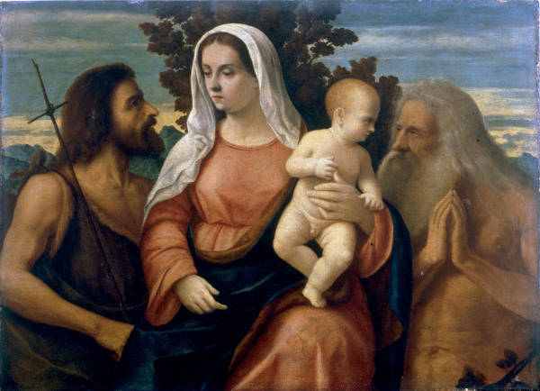 Palma Vecchio, Maria mit Kind u. Hlgen. from 