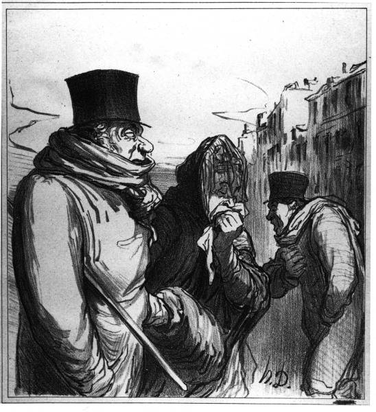 Paris grippe / Honore Daumier from 