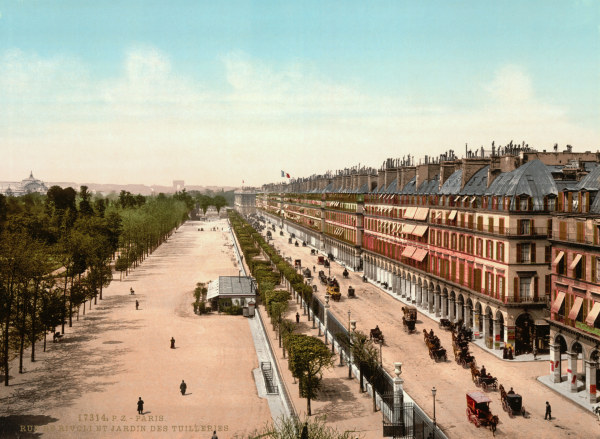 Paris,Jardin des Tuileries u.Rue Rivoli from 