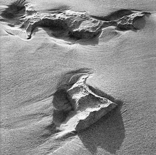 Pebble on sand, Porbandar II (b/w photo)  from 