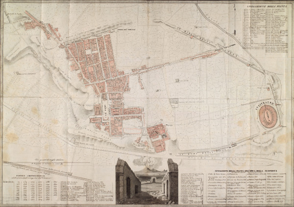 Pompeji, Plan 1838 from 