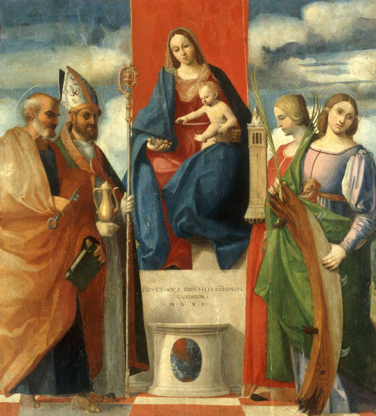 Pordenone, Thronende Maria mit Heiligen from 