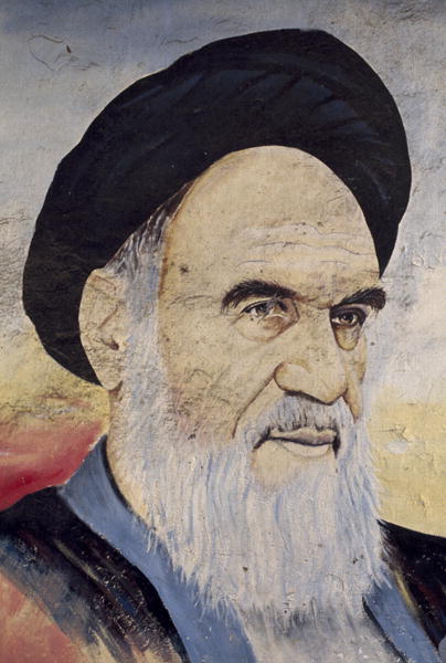 Portrait of Ruhollah Musawi Khomeini (1902-1989), 1994 (colour photo)  from 