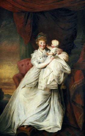 Portrait Of Eleanor, Countess Of Harborough, With Her Son Robert