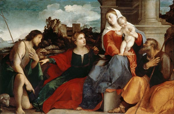 Palma Vecchio, Maria mit Kind & Heilige from 