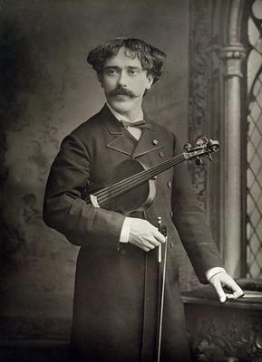 Pablo de Sarasate y Navascues (1844-1908), Spanish violinist and composer, portrait photograph by St from 