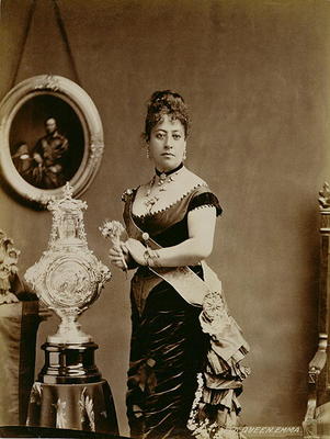 Queen Emma (1836-85) (sepia photograph) from 