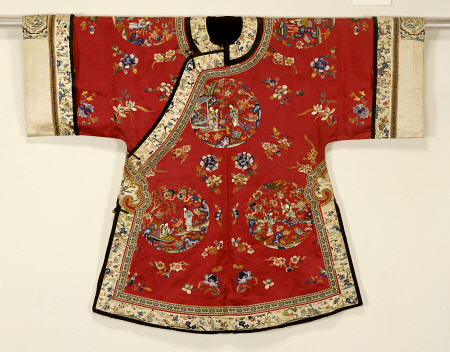 Raspberry-Ground Embroidered Silk Jacket, Late 19th Century from 
