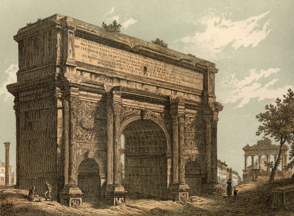 Rome , Arch of Septimus Severus from 