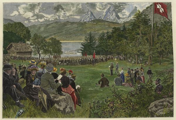 Rütli-Feier am Urner See (Schweiz) 1891 from 