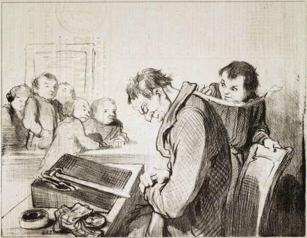Schule, Un jeune homme... / H.Daumier from 