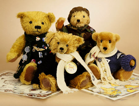 Soldier Teddy Bears ''Albert'', ''Jack'', ''Harrison'' And ''Thomas''  Created For The Soldiers'', S from 
