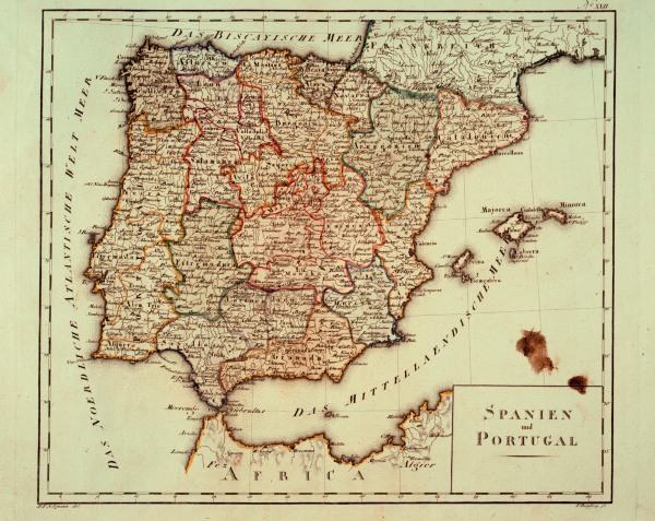 Spain and Portugal , Map from 