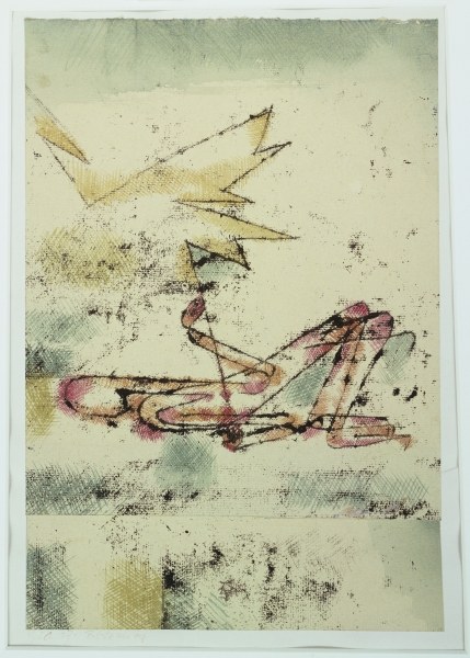 Struck by Lightning, 1920 (w/c & black ink transfer on joined paper laid down on paper)  from 