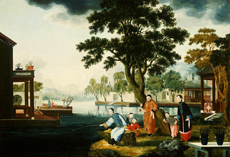 Summer: A Family Fishing By A Lake from 